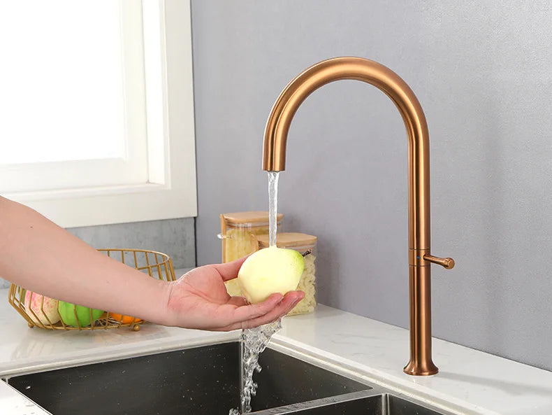 Hitachi- Copper Tall Kitchen Faucet