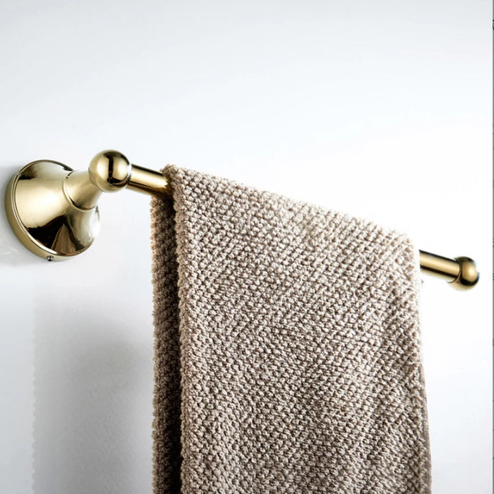 Gold polished victorian traditional bathroom accessories