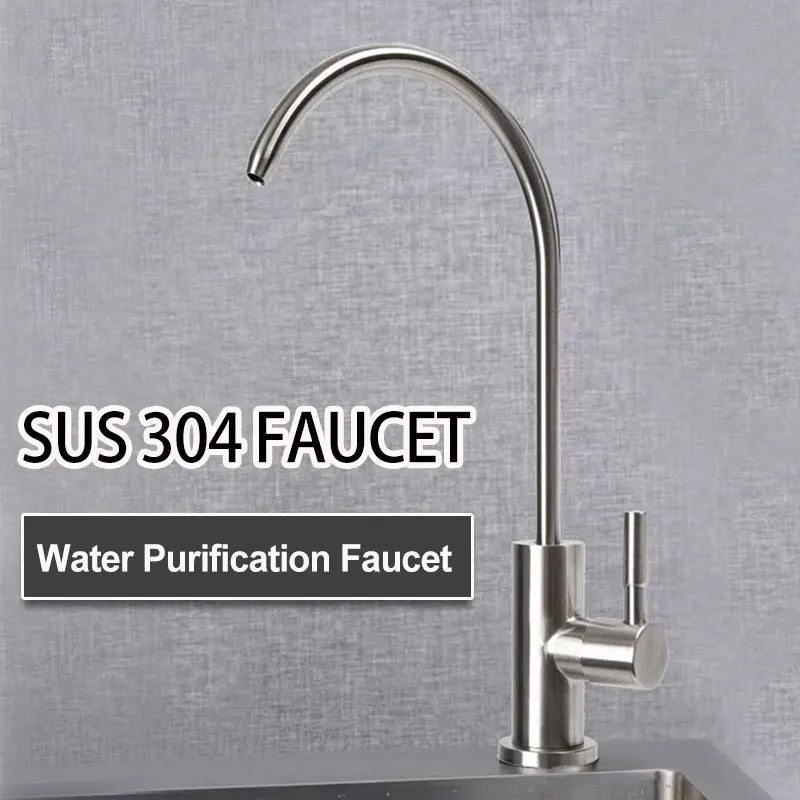 Brushed Nickel Reverse Osmosis Water Purifier Faucet Kitchen Filter Faucet