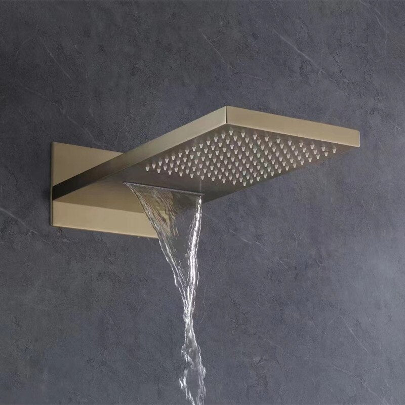 Custom-Waterfall big rainfall shower head concealed wall shower head Top wall in shower Big shower Head