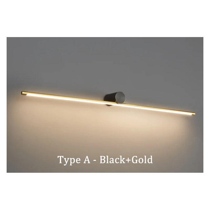 New Modern Led Wall Light 8W 12W 16W 20W AC90-260V Wall Mounted Wall Lamp Bathroom Mirror Front Light Fixtures Sconce Black Gold