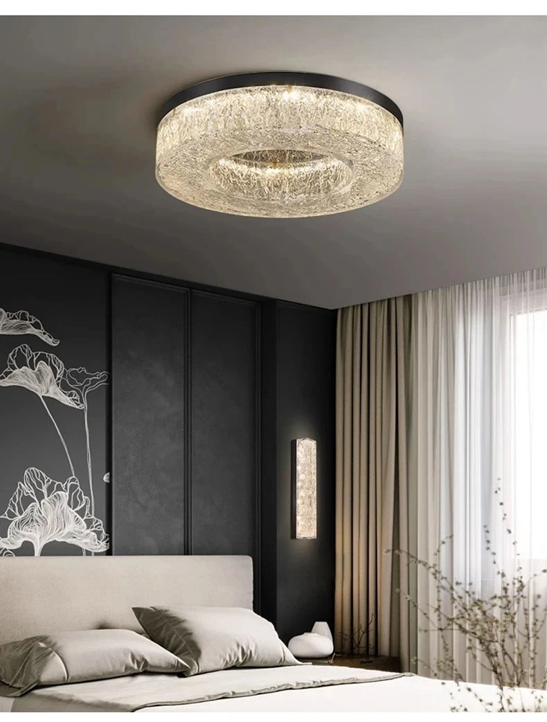 Modern Led  Hanging Crystal Chandelier Hotel Restaurant K9  Lamp Living Room  Home Lighting Home Appliance  Decoration Lampshade