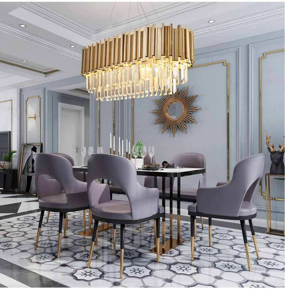 Nordic Restaurant Crystal E14 Ceiling Chandelier Bright Living Room Hotel Modern Home Decoration LED Lighting Chandelier