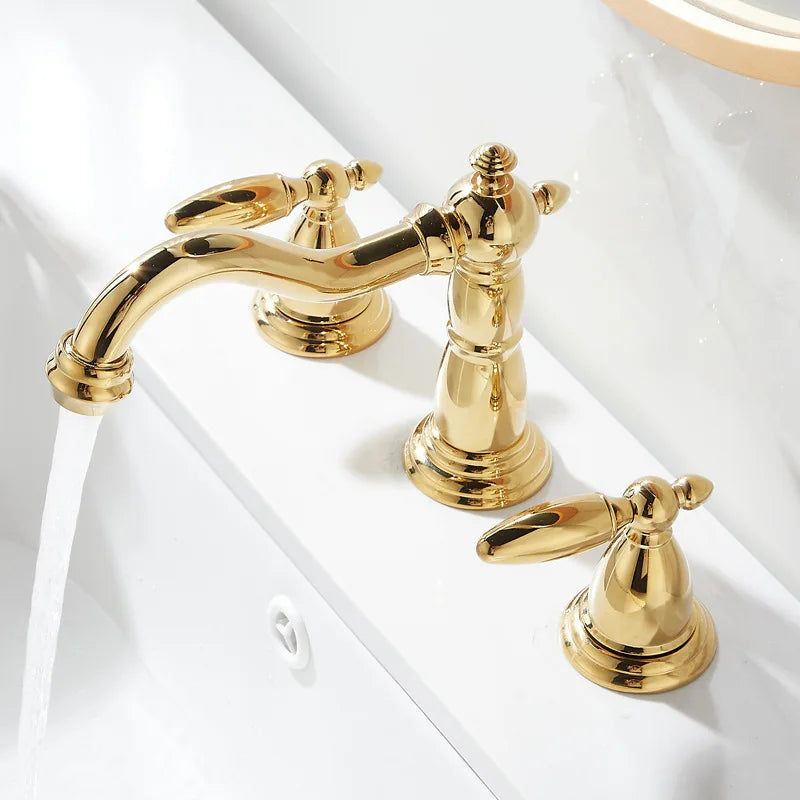 Victorian antique 8" inch widespread bathroom faucet