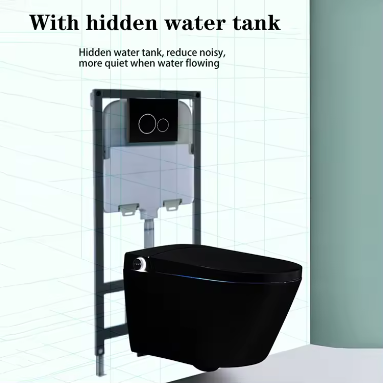 Black Matte Smart Wall Mounted Washlet Bidet Luxury Model T32