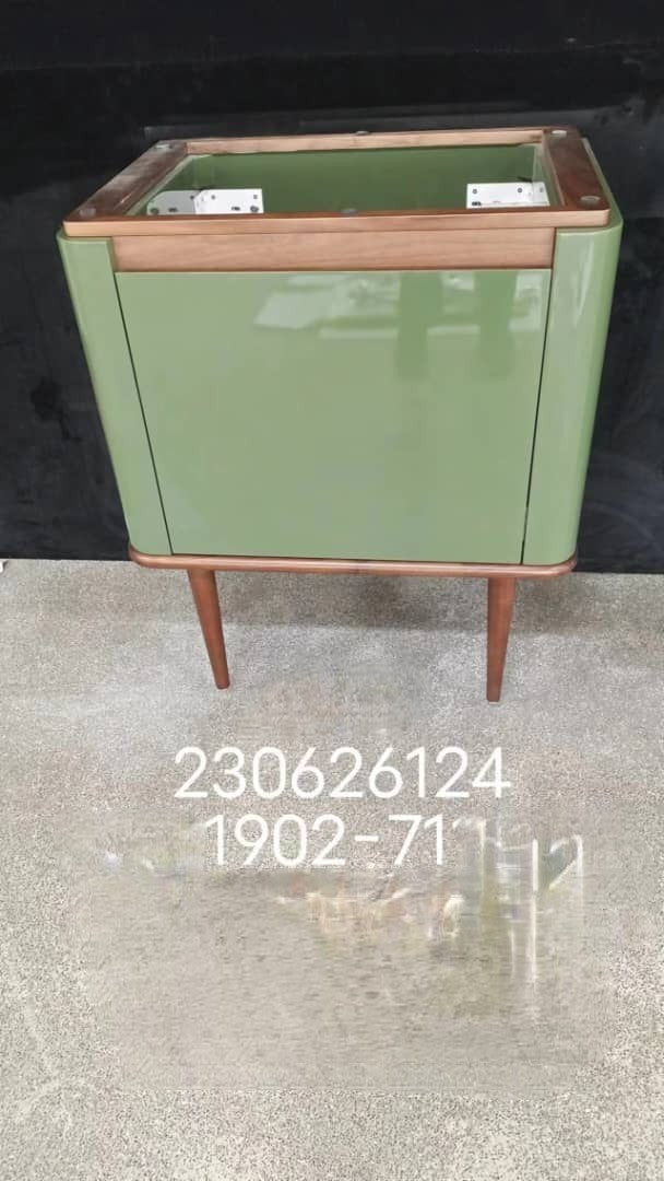 TURIN-28" Green Army Gloss with Solid Walnut body completed bathroom vanity set