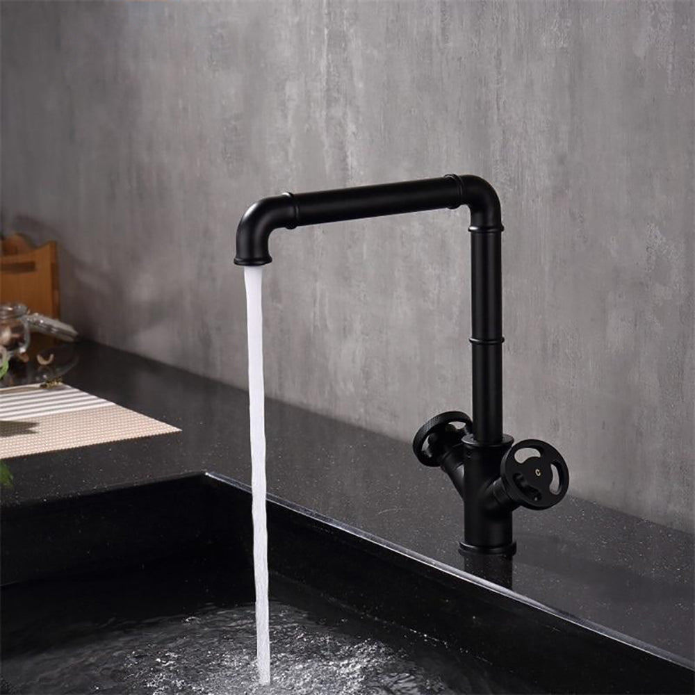 Black industrial kitchen bar  faucet