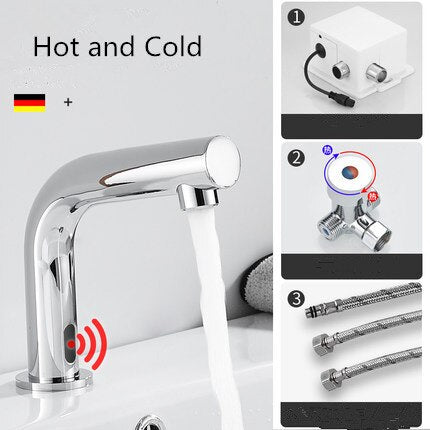 Armatiz- Black Matte Commercial Single Hole hot and cold bathroom Sensor Faucet kit