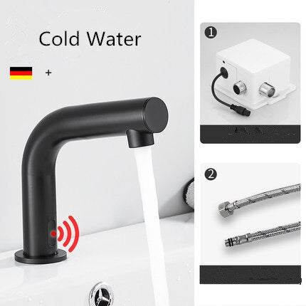 Armatiz- Black Matte Commercial Single Hole hot and cold bathroom Sensor Faucet kit