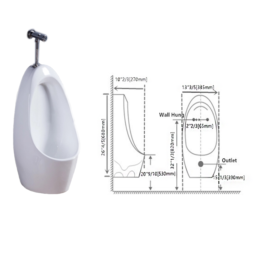 Wall Mounted Washout Urinal 035