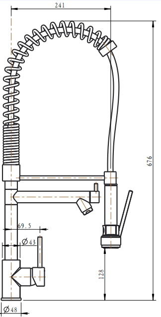 ROSA-Rose Gold/ Black Professional Chef Tall 26" Kitchen Faucet With Pot Filler Pull Out Hand Dual Sprayer