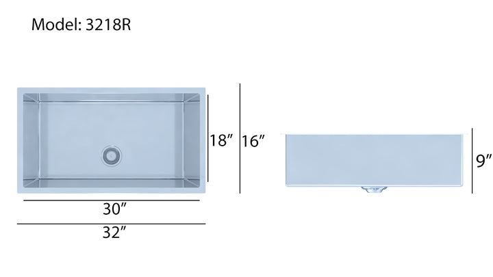 Brushed Gold Undermount 16 Gauge Commercial Grade Kitchen Sink Single Bowl 304 Stainless Steel with Nano Coated Technology