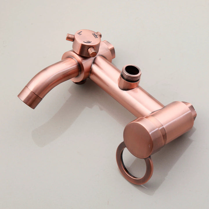 Copper Satin Exposed Shower System 3 way function