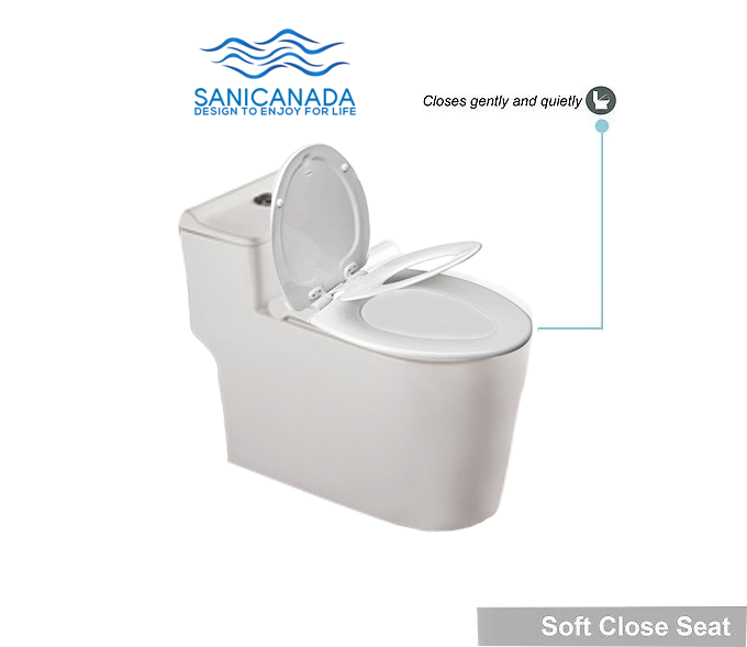 Sani Canada 923  One piece toilet water saver comfort height skirted one piece toilet compact elongated