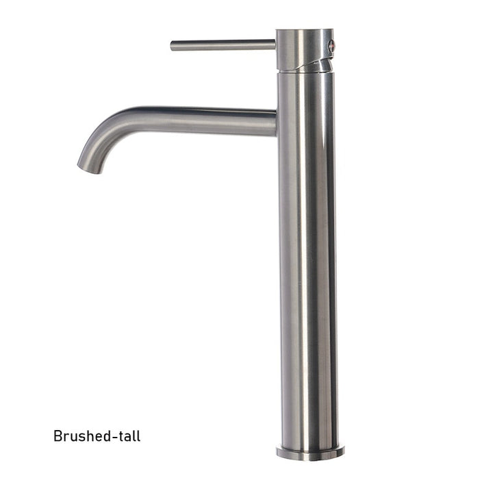 Brushed Rose Gold Tall Vessel Basin Faucet