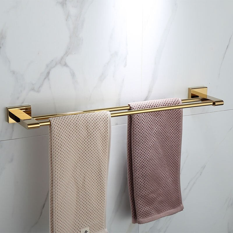 Gold polish brass bathroom accessories