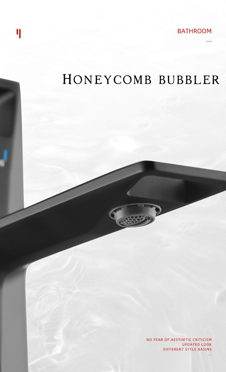 Bourbon- Black-Brushed Gold  Single Hole Bathroom Faucet