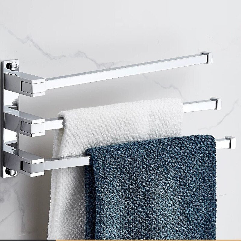 Chrome square bathroom accessories