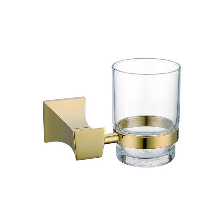 Gold polished square bathroom accessories