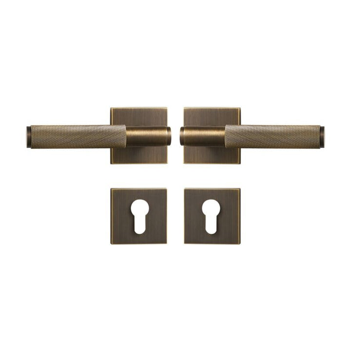 Brushed Gold Modern Interior Door Passage Lock Set