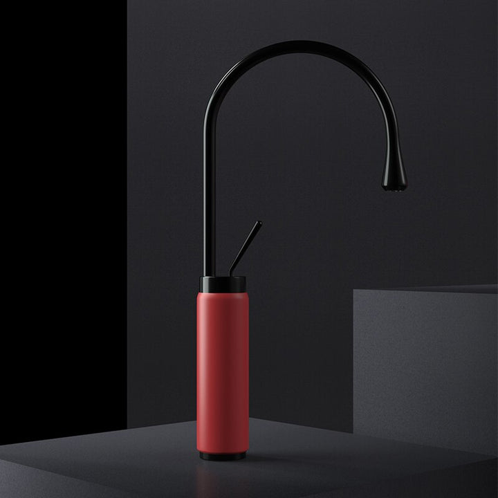 Limited edition black with green-Red-White  tall vessel faucet