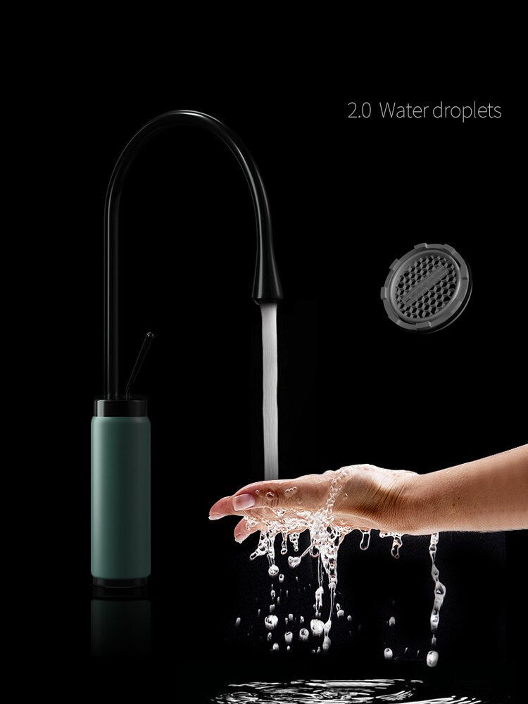 Limited edition black with green-Red-White  tall vessel faucet