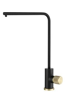 Black with brushed gold tone reverse osmosis water filter faucet