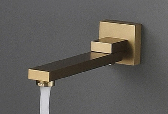 Brushed gold-Black-Grey Gun-White-Chrome Square Folding Tub Spout