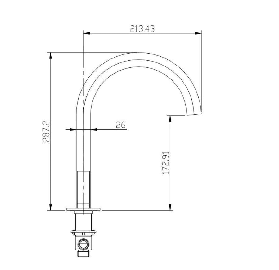 Polished Rose Gold Two Tone 8 Inch Widespread Faucet