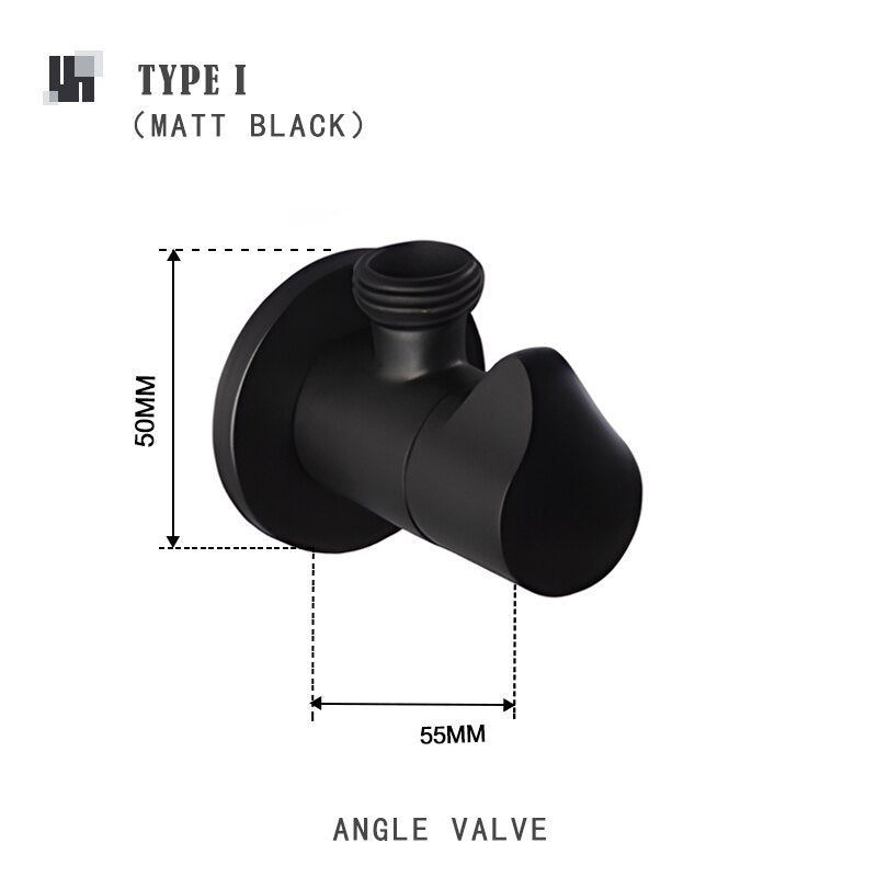 Colors Brass angle 1/2 inch wall mounted shut off water supply valve