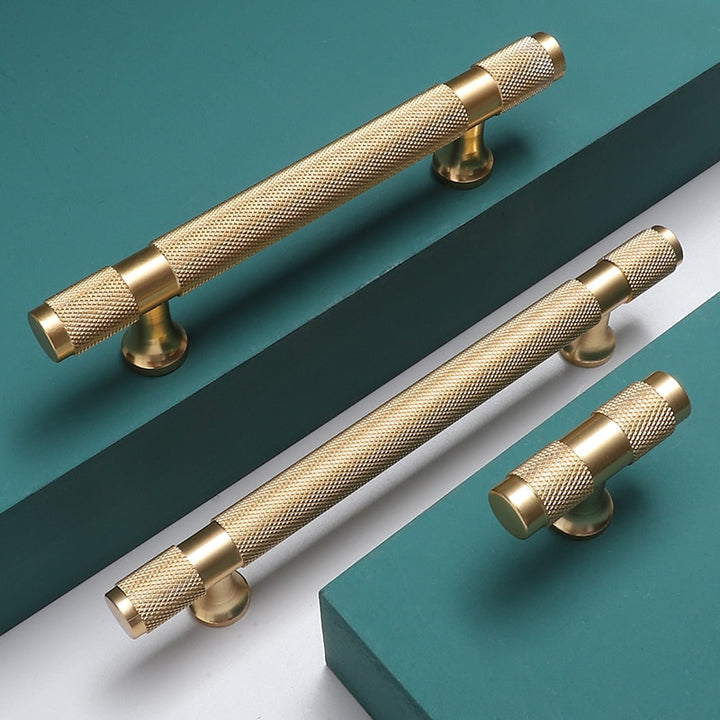 Nordic Brushed Gold-Brushed Nickel Cabinet Door handles