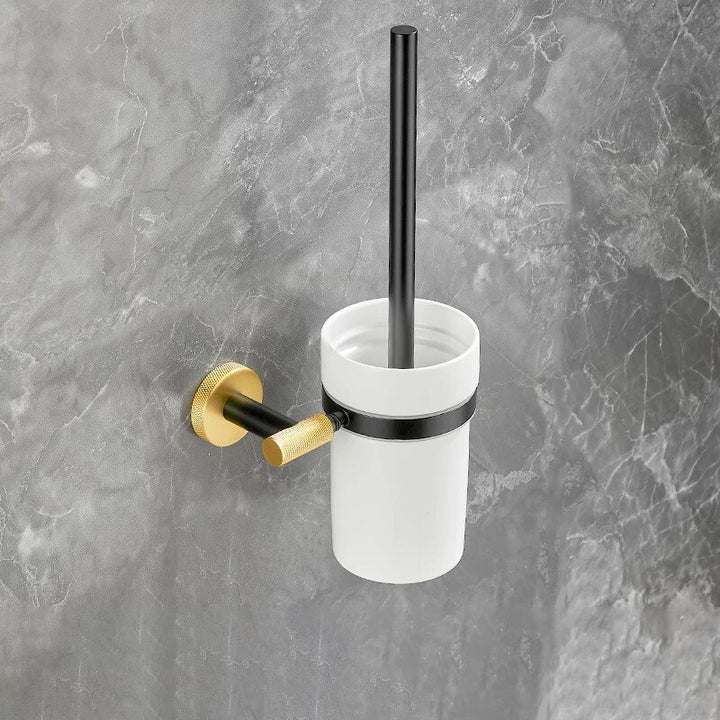 Nordic design -Black with brushed gold two tone bathroom accessories