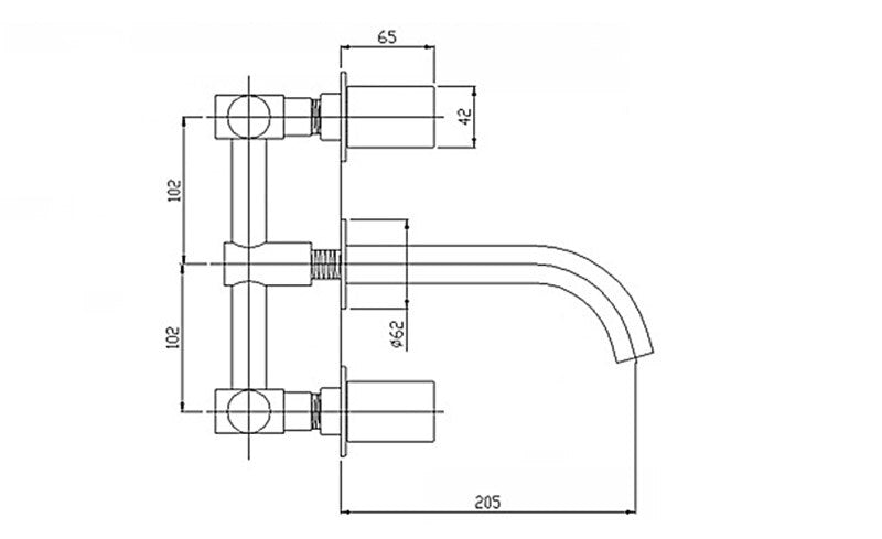 Nordic design wallmounted bathroom faucet