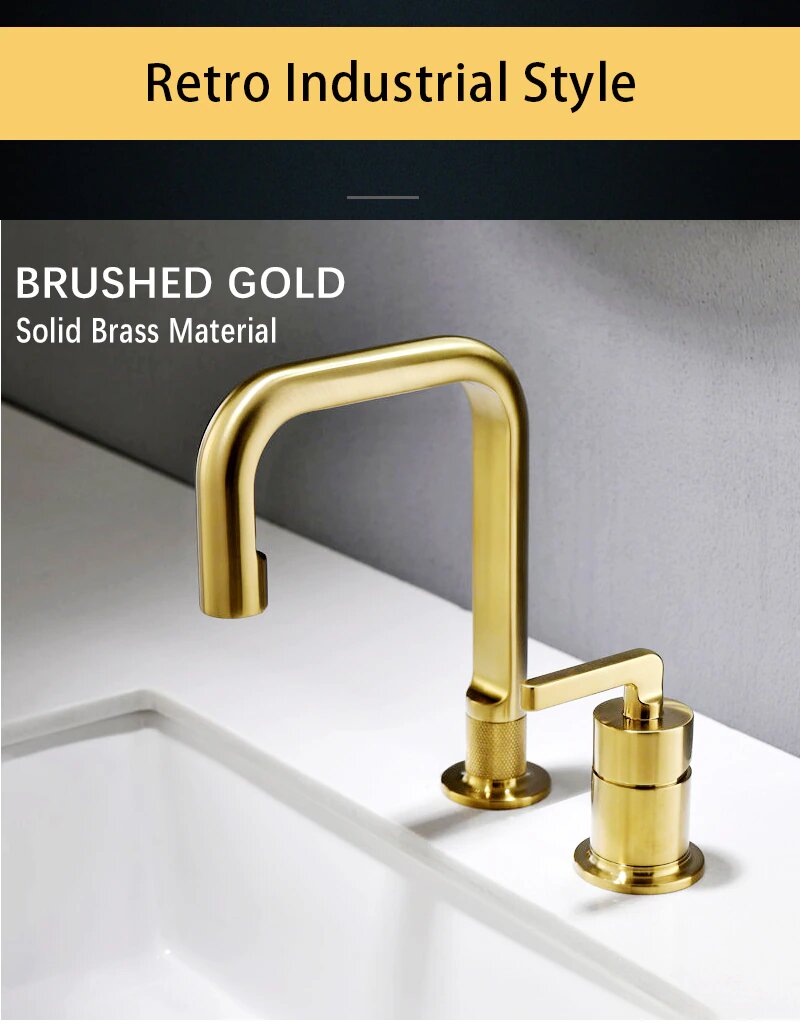 Milano-Brushed gold Bathroom Faucet