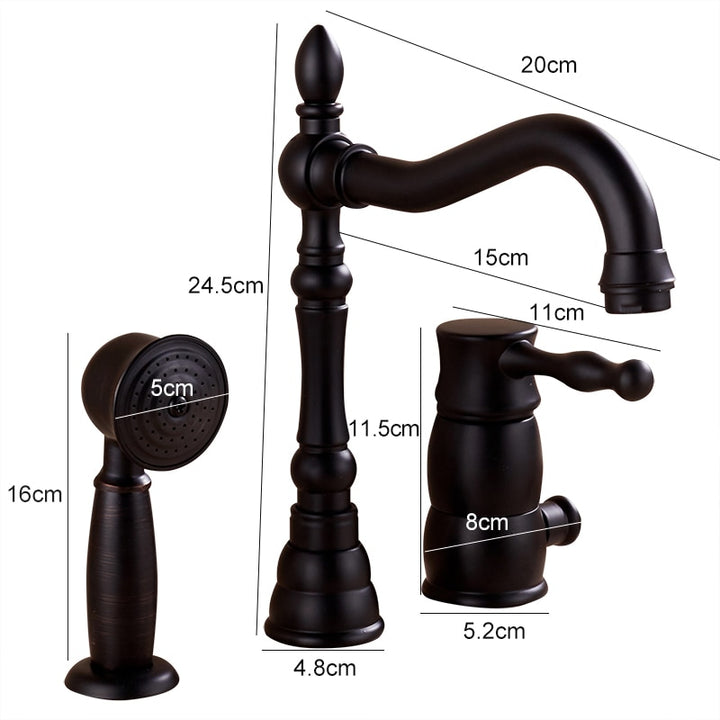 Victorian Antique Deck Mount Bathtub Filler Faucet Set