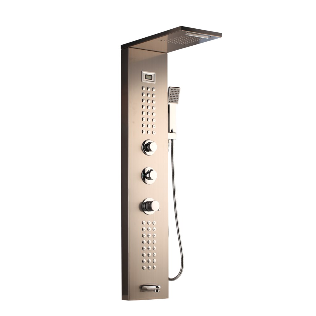 Gold-Black-Rose gold exposed shower panel system spa kit