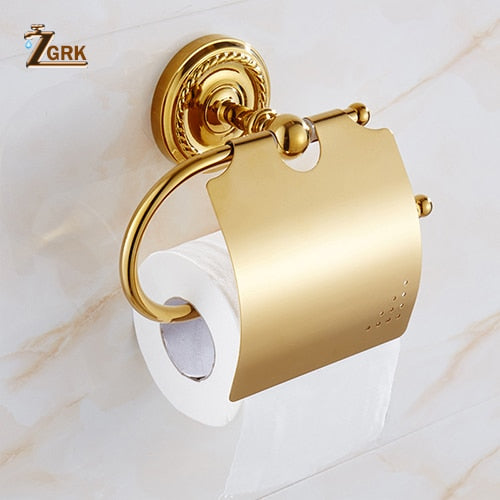 Gold polished brass Victoria bathroom accessories