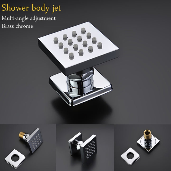 Black-Gold-Chrome body jets massage set of 4 pieces