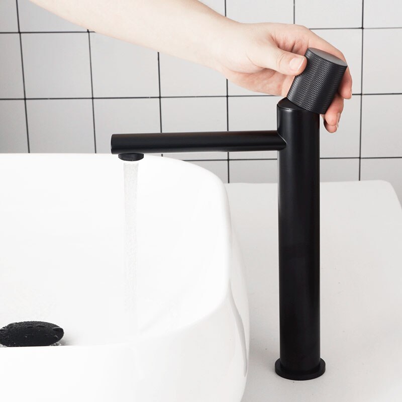 Nordic New 2023 Single hole Tall Vessel and short bathroom faucet