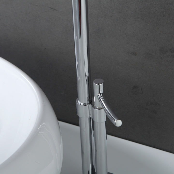 Chrome tall vessel bathroom faucet