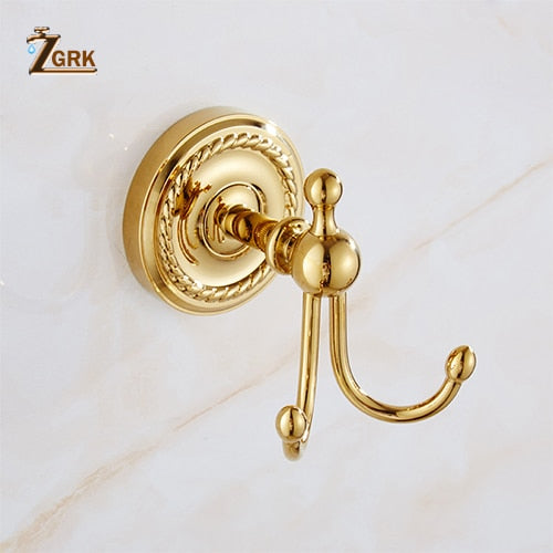 Gold polished brass Victoria bathroom accessories