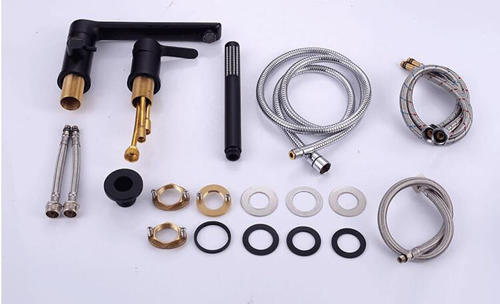 Brushed gold - Matte black-Chrome  3 holes deckmount bathtub filler faucet kit