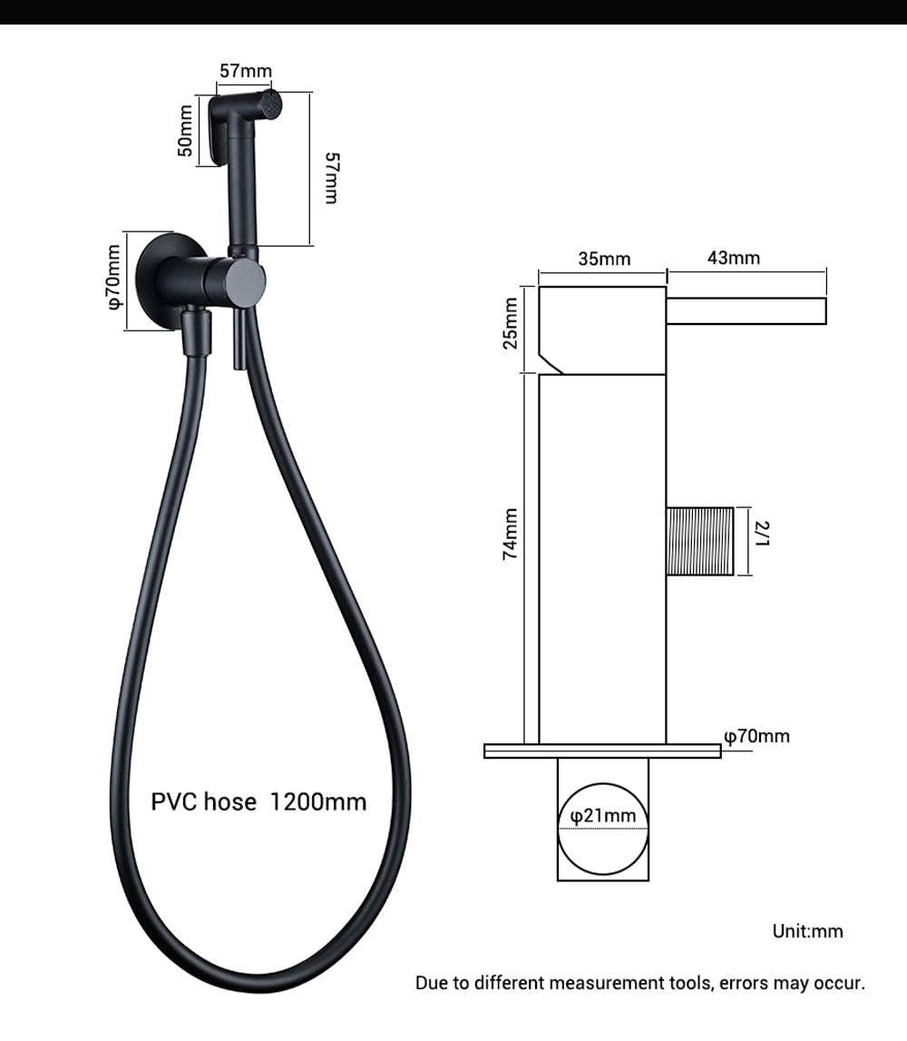 Hot and cold water mixer single lever hand held shataf bidet hand sprayer