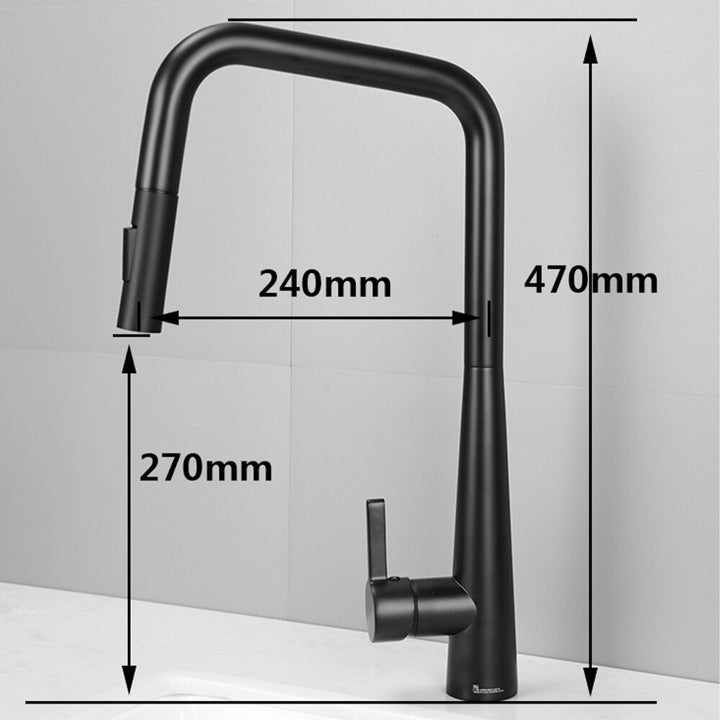 Black Matte Dual Pull Out Sprayer Kitchen Faucet