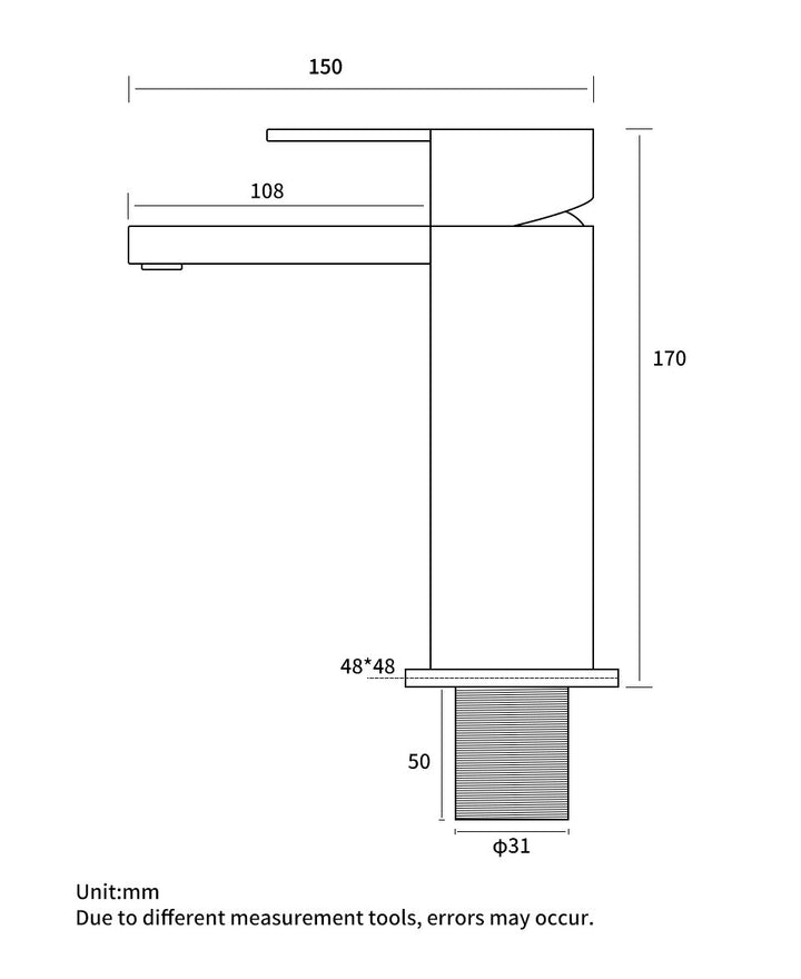 Gold shiny polish single hole faucet