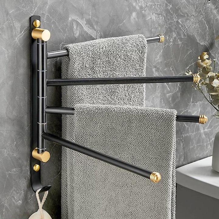 Nordic design -Black with brushed gold two tone bathroom accessories