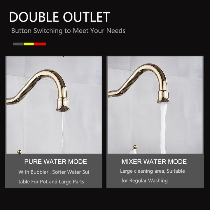 Gold Victorian 2 way reverse osmosis and kitchen faucet