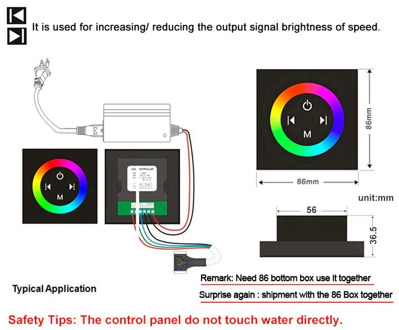 Brushed Gold Thermostatic Shower System Smart LED 23"x15" Ceiling Rain Shower Panel 5 function diverter, hand spray and 6 jet massage spray spa system set