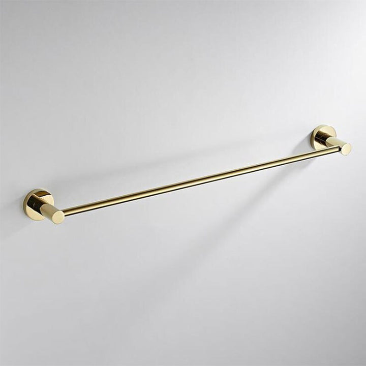 Gold polished brass round bathroom accessories