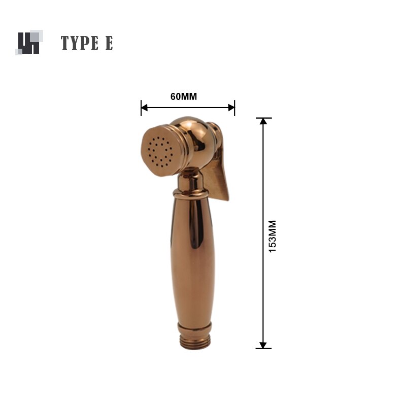 Rose gold polished bidet spray gun